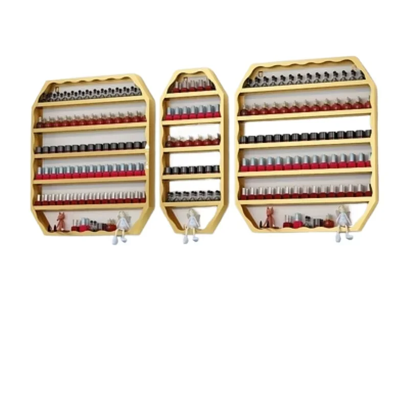 

Высококачественная полка для лака для ногтей, настенная подвесная полка, витрина для лака для ногтей, железная многофункциональная