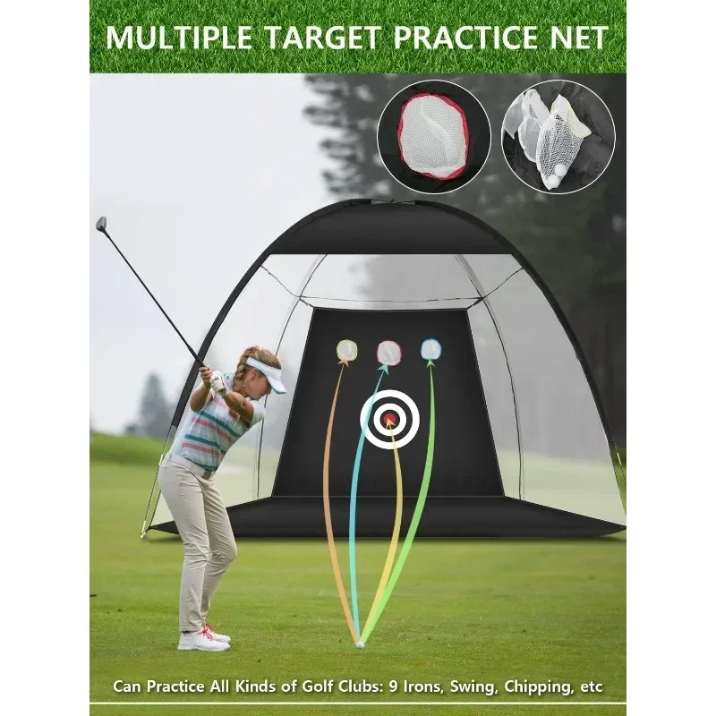 Golf Net:  Home Indoor/Outdoor Golf Swing Training Net and Mat, Ideal Golf Training Aid for Men Father Boys & Golfers