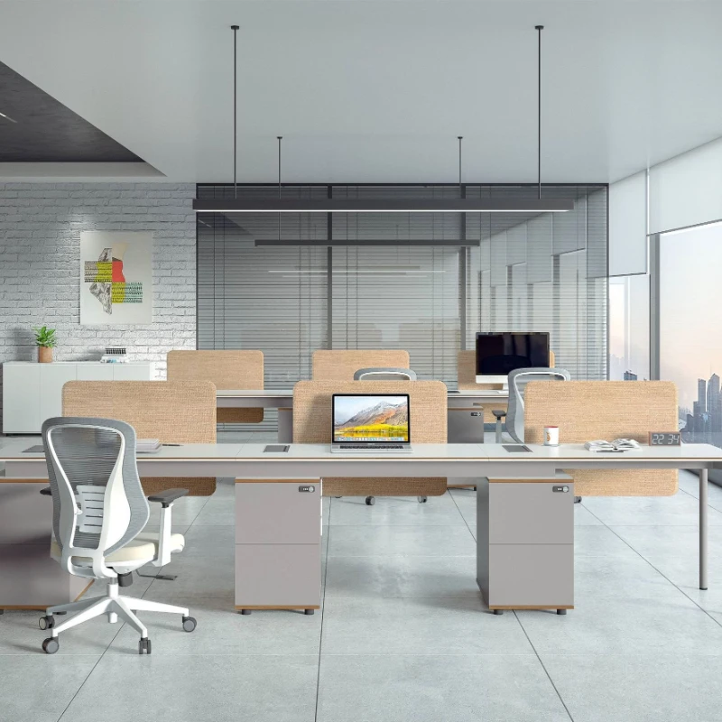 

Staff office furniture staff desk combination simple modern screen card space workstation four-person staff desk