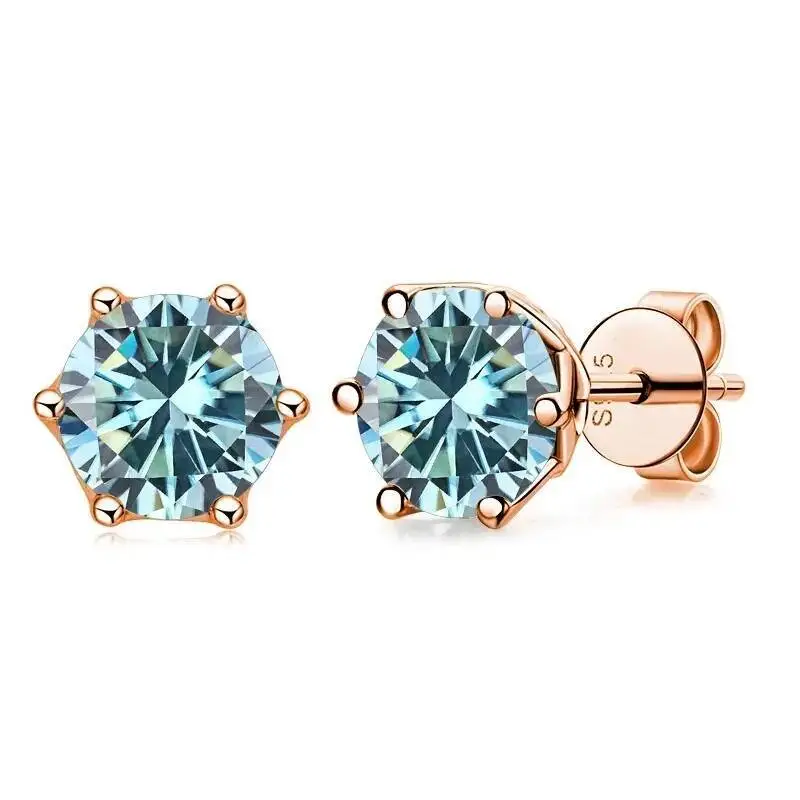 JH 1/2/4CT VVS D-Farbe Moissanit Russischer Schliff 8H8A Labor-Diamant-Ohrstecker für Damen S925 Sterling Silber Feiner Schmuck – Detail 9