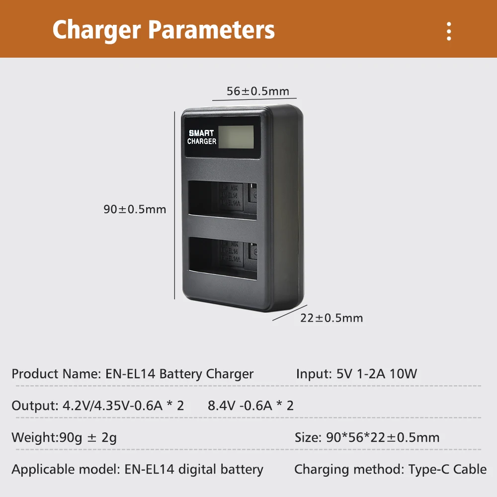 EN-EL14A Bateria EN-EL14 EN EL14 Battery for Nikon D3100 D3200 D3300 D3400 D3500 D5600 D5100 D5200 P7000 P7800 P7700