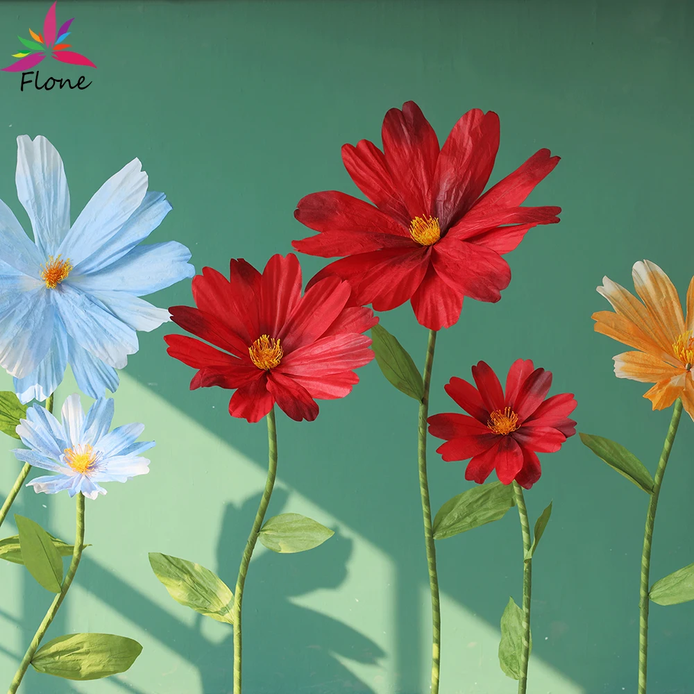 

Giant Artificial Paper Flower Head Decor for Wedding Stage Road Lead Gigantes Flores Big Flower Head Artificial Decor HY017