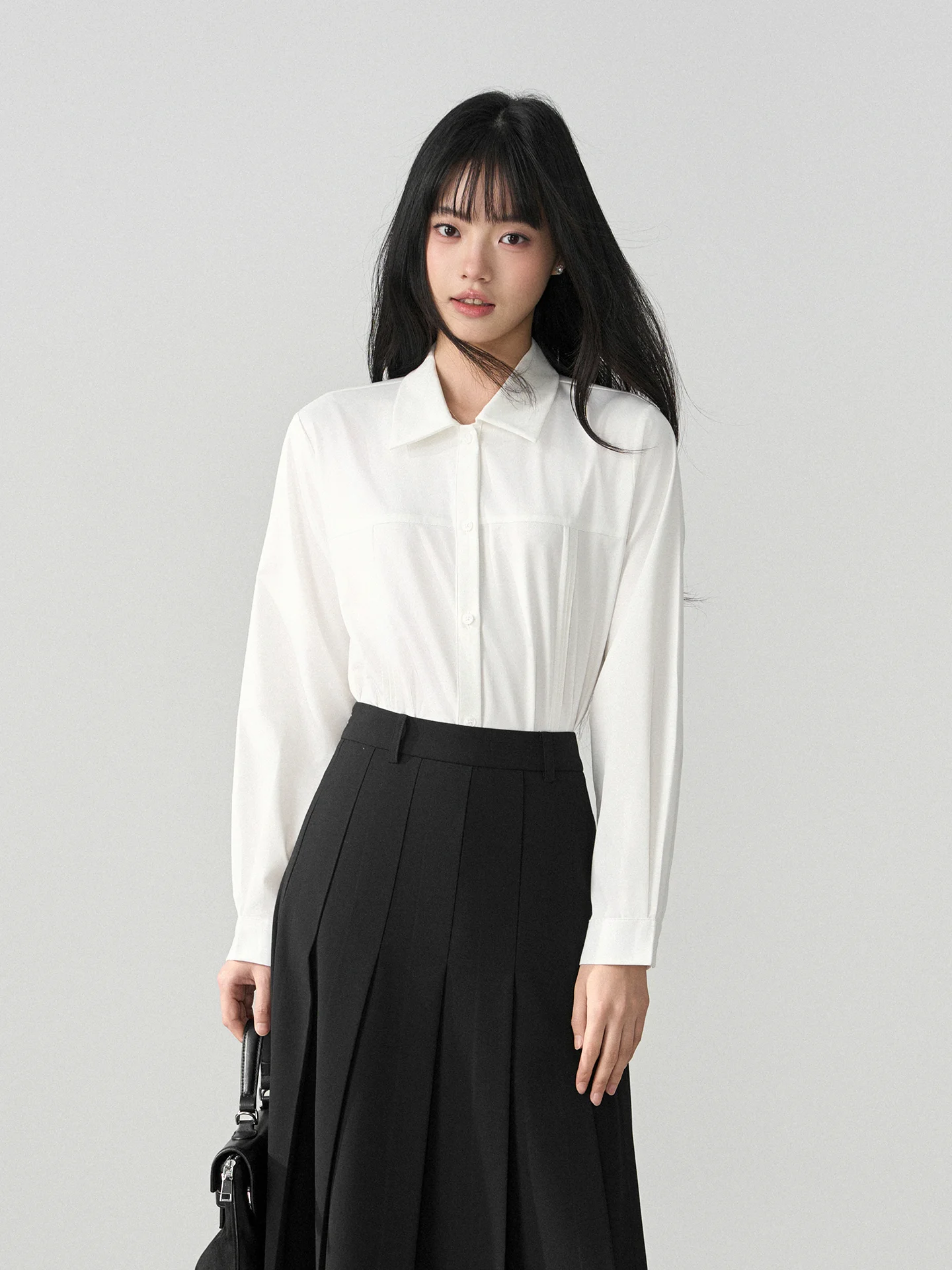 

Женская белая рубашка Miss Bird с длинным рукавом, весенний деловой костюм, профессиональная офисная одежда, внутренняя рубашка в стиле OL, бамбуковый флис F...