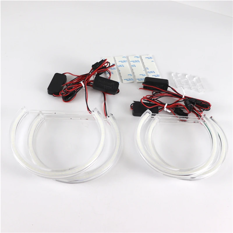 Crystal White LED Angel Eye Kit  Daytime Running Light for BMW 3 Series E46 316i 318i 320d 320i 323i 328i 330i 325xi 330d