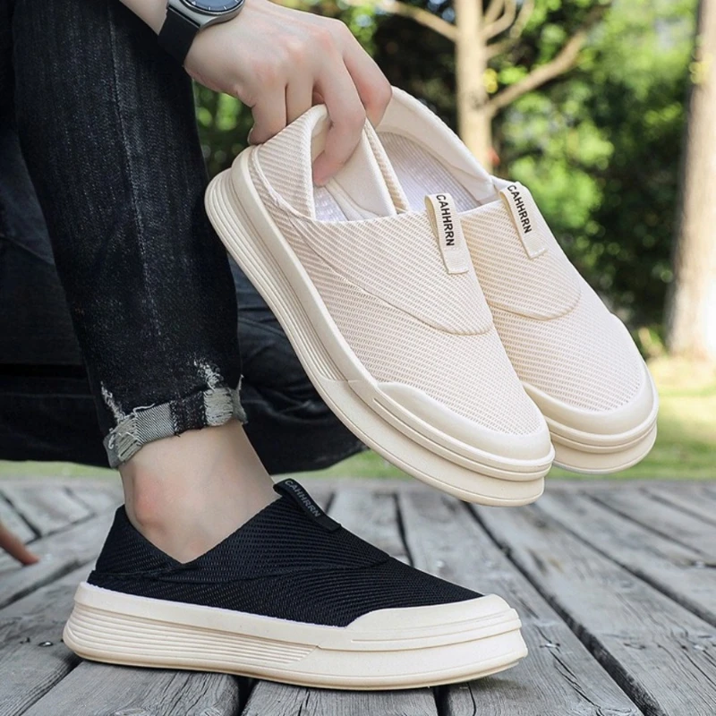 

Новая весенне-осенняя дышащая мужская повседневная обувь, модная модная студенческая спортивная обувь, универсальная мужская обувь без шнуровки