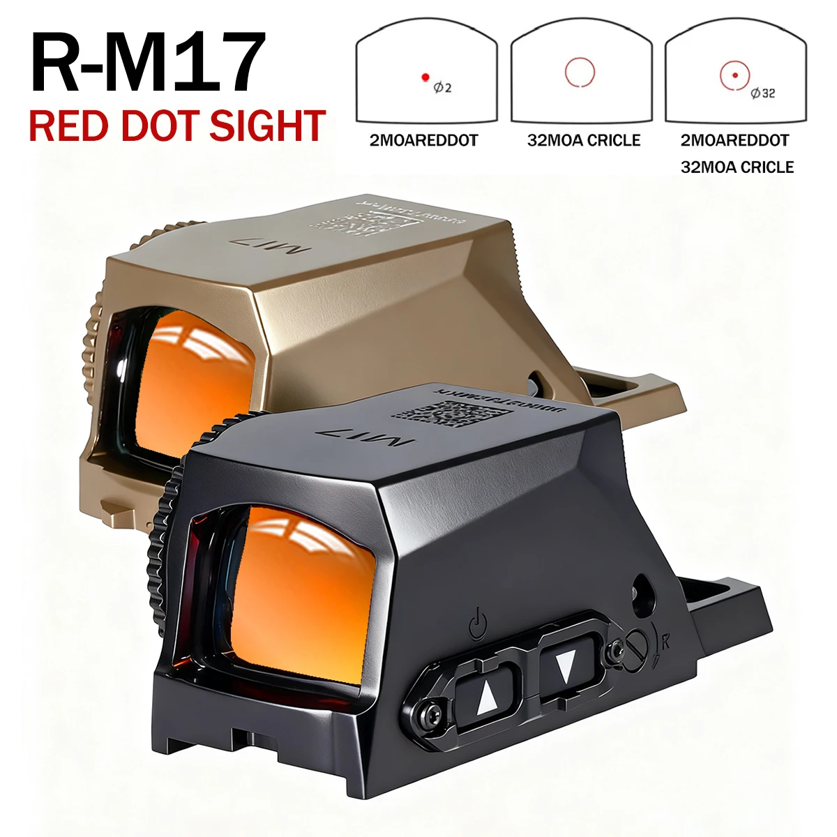جديد R-M17 ريد دوت البصر المغلقة البصريات نطاق 2MOA 32MOA 1x24 مللي متر ريفلكس كوليماتور للصيد نطاقات 1:1 نسخة #1