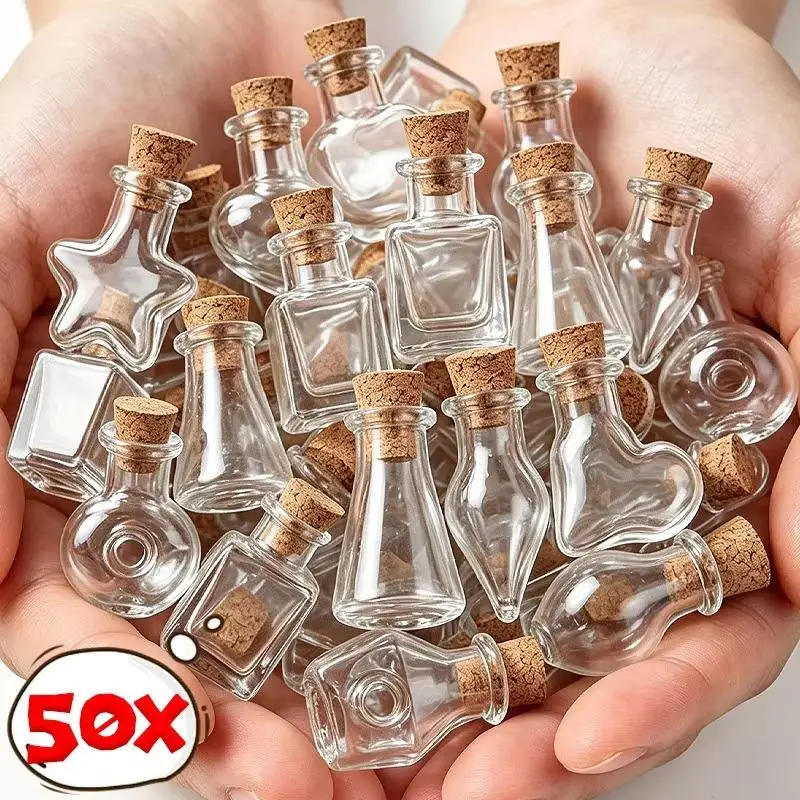 10/20/50Pcs Drifting Wish And Mini Magic Bottle DIY Dollhouse Decorative Model Festival Decor Accessories With Stopper