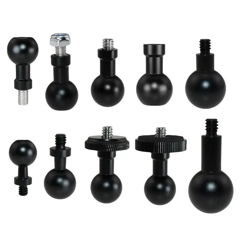 15/17/19/20/25mm Ball Head Adapter To 1/4 Bolt For Motorcycle Phone Holder