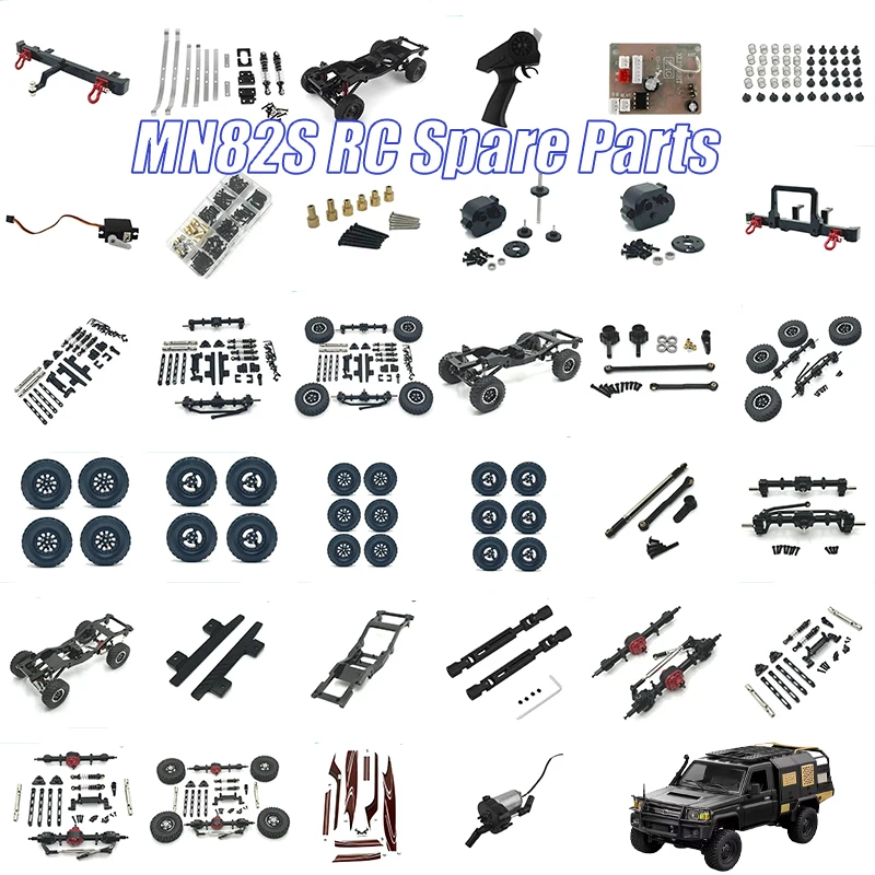 

MN82 MN82S Upgraded Metal Parts Pick Up 2.4G 4WD Off-road Crawler Remote Control Vehicle Toys for Children Kids MN MODEL