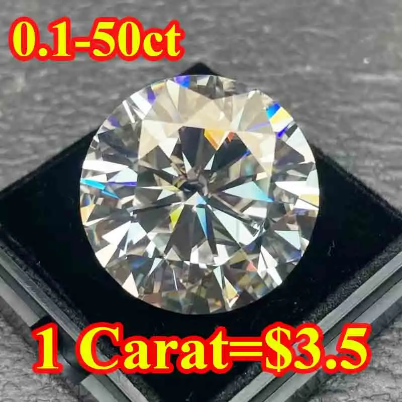 [ Free Sample ] D Color VVS1 Moissanite Loose Stone Full Size Factory Wholesale Jewelry Certified Moissanite Diamonds With GRA