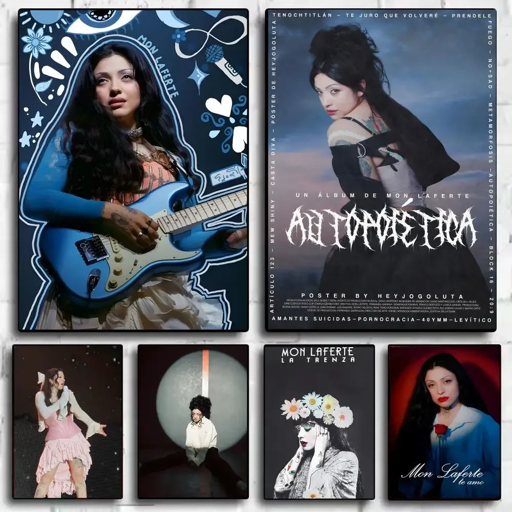 Singer M-Mon Laferte Poster Stickers HD Painting Self-Adhesive Art For Bedroom Living Room Home Decor Modern Wall Decals Gift