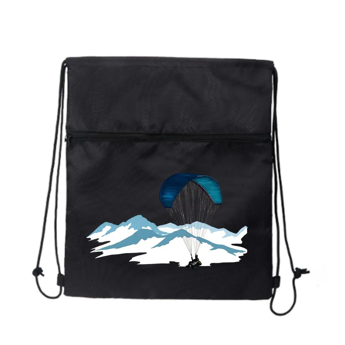 

«Paraglide Mountain» — черный дорожный рюкзак на молнии с завязками Adventure Art, легкий для поездок