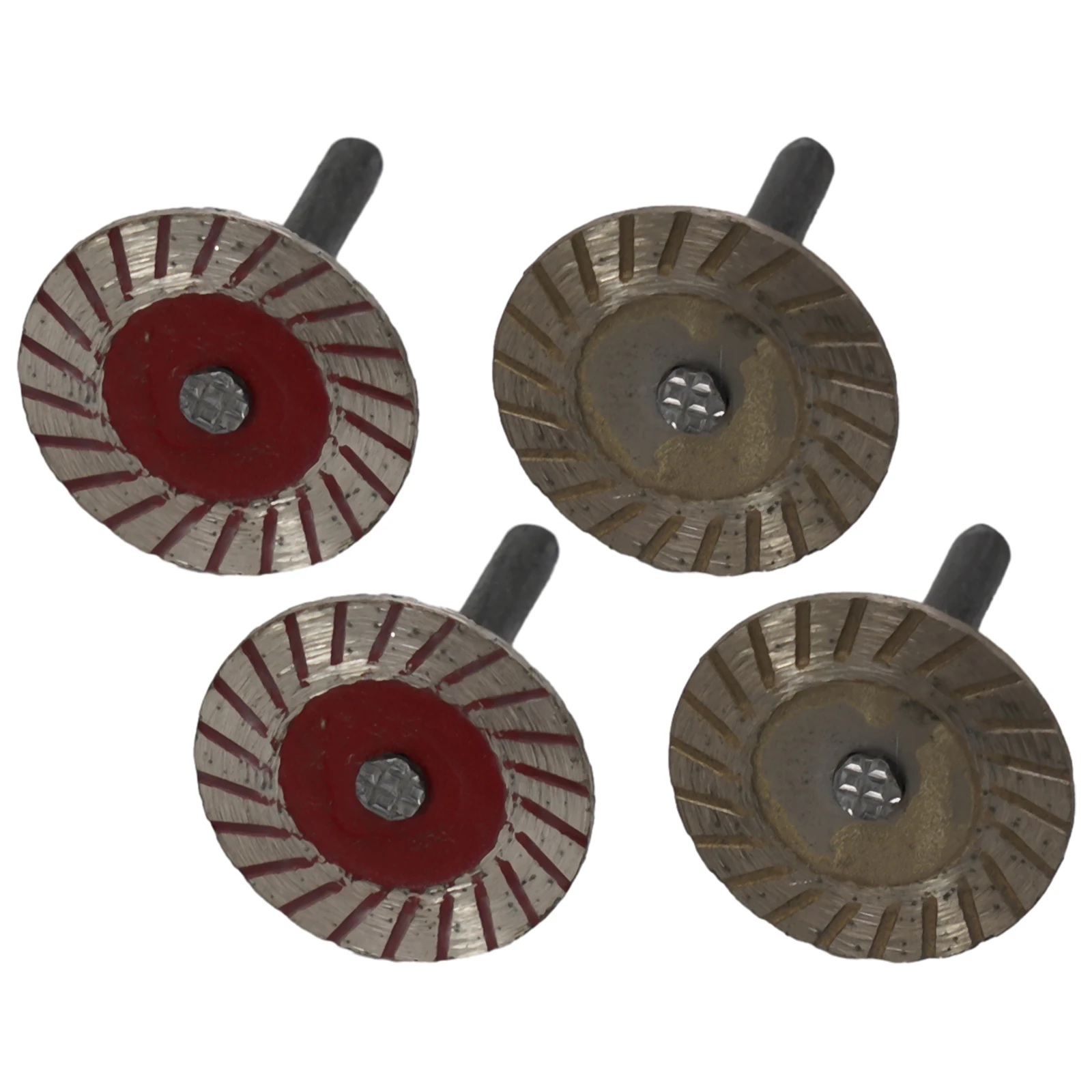 4pc Diamond Cutting Circular Saw Blade Cutting Blade Disc With Mandrel 6mm Shank Rotary Turbo Disc For Wood Metal Stone Granite