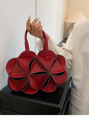 Mode Blommig Design Kvinnor Handväskor Elegant Petal Axelväska Lyxiga Pu Läder Axelväskor 8 best sales sadelväskor i lyxiga handväskor - №4