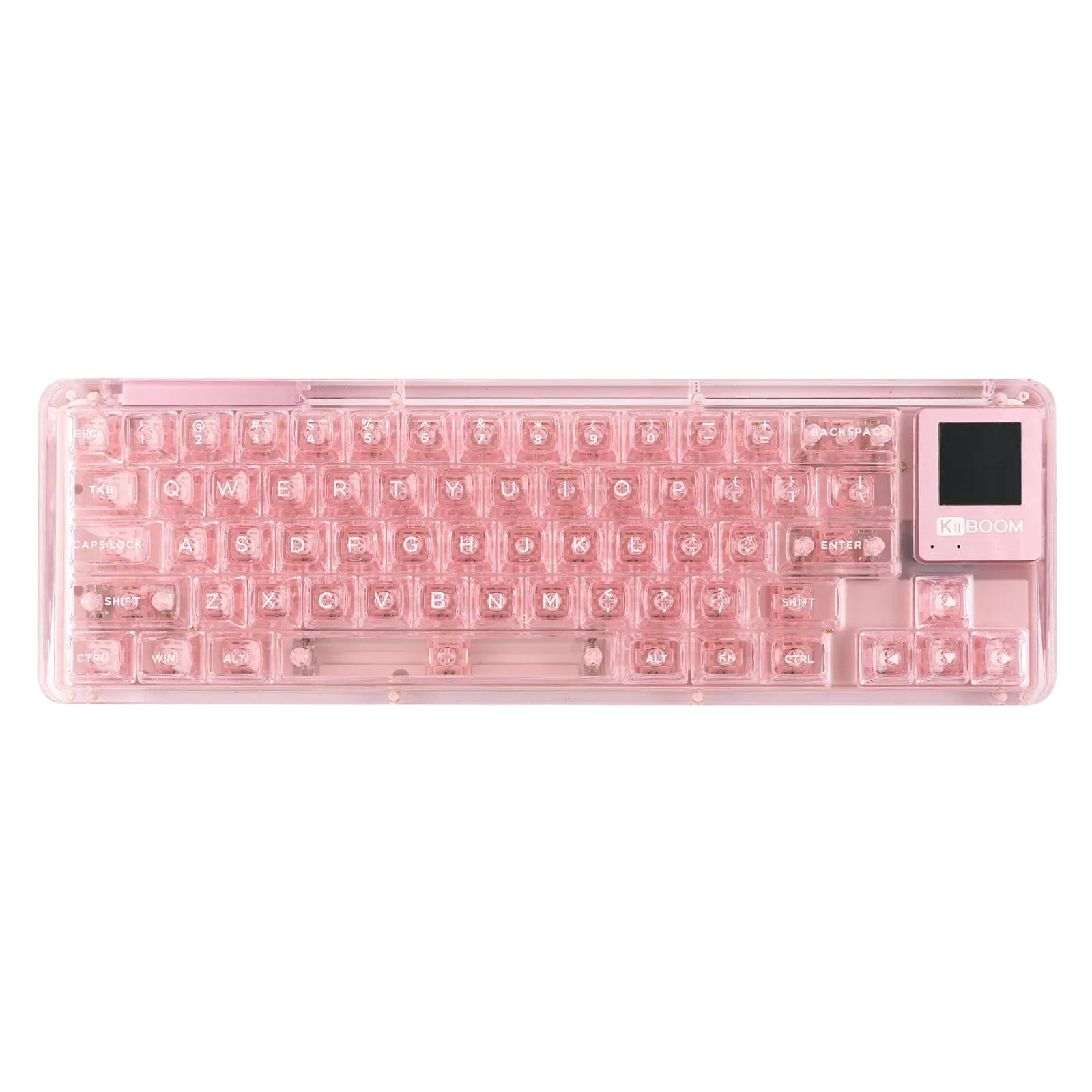 

KiiBOOM Phantom 64 60% Transparent Mechanical Keyboard with LCD Screen reasonable price mechanicly keyboard switch