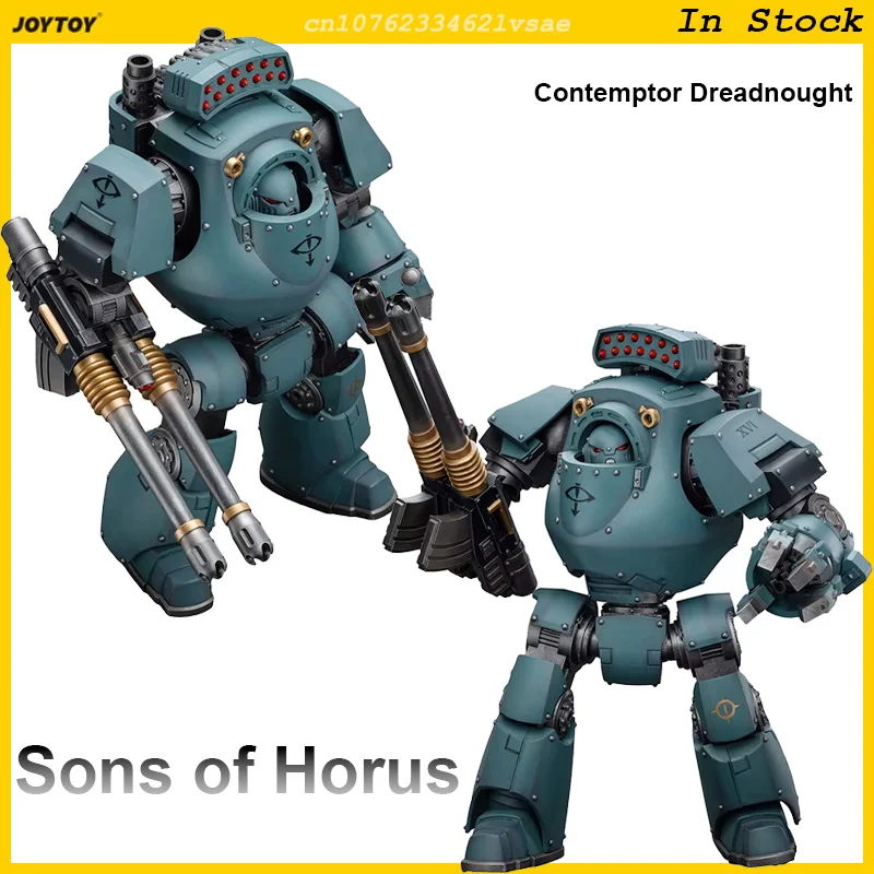 JOYTOY Warhammer 40K Sons of Horus Contemptor Dreadnought with Gravis Autocannon 1/18 Action Figure Mecha Anime Model Toy Gifts