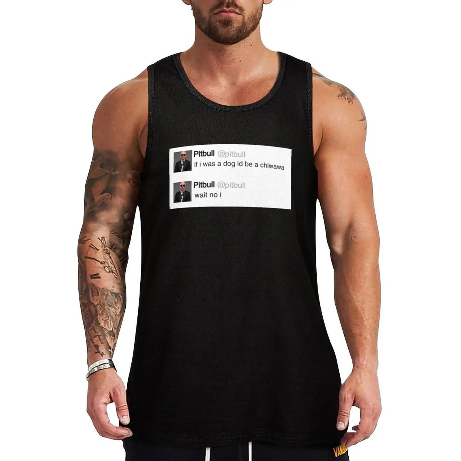 Pitbull tweet Tank Top Heavy Duty Tank Top Work Outdoor Sleeveless Shirt