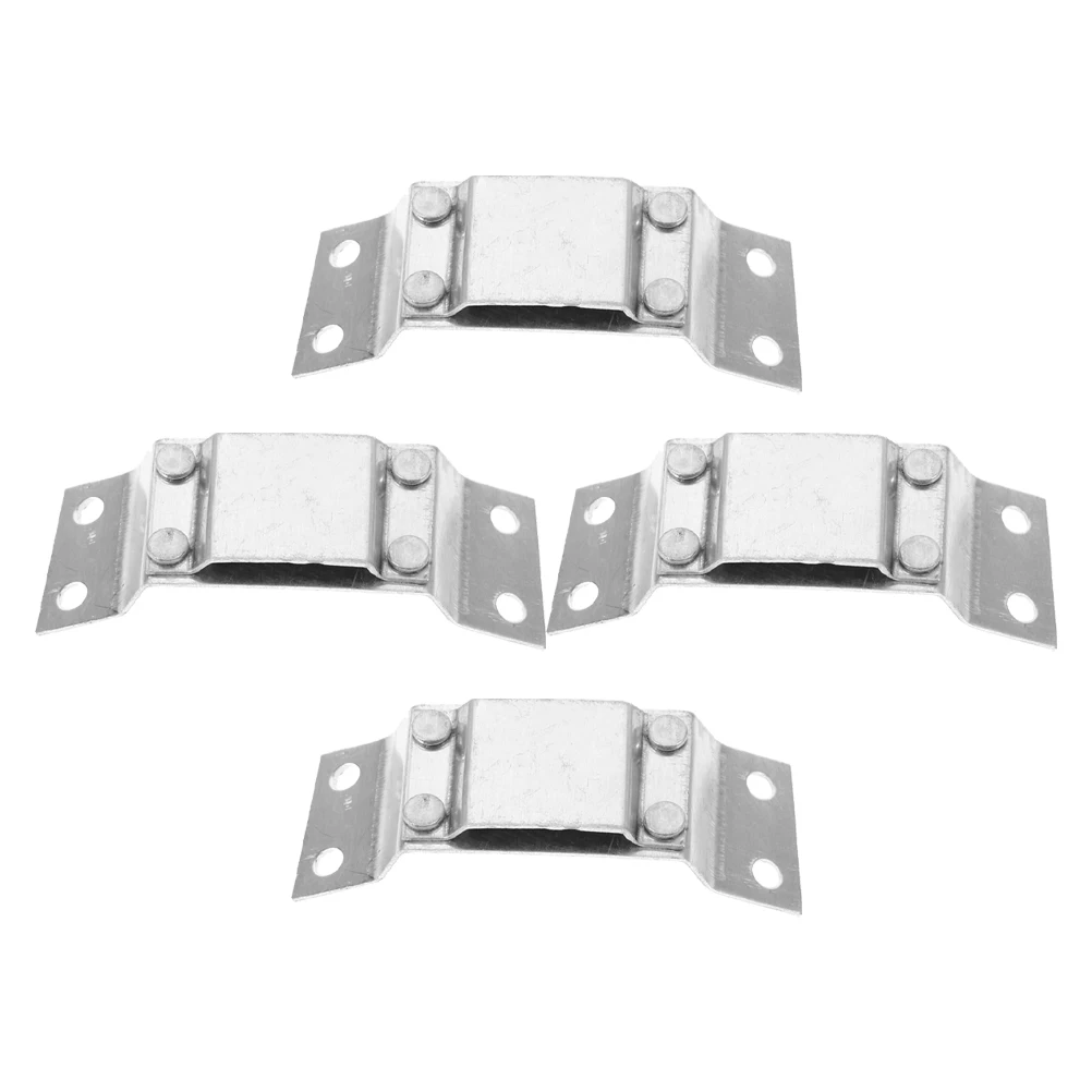 

4 Pcs Headlight Fixed Device Hard Hat Flashlight Mount LED Headlamp Clip Base Aluminum Alloy