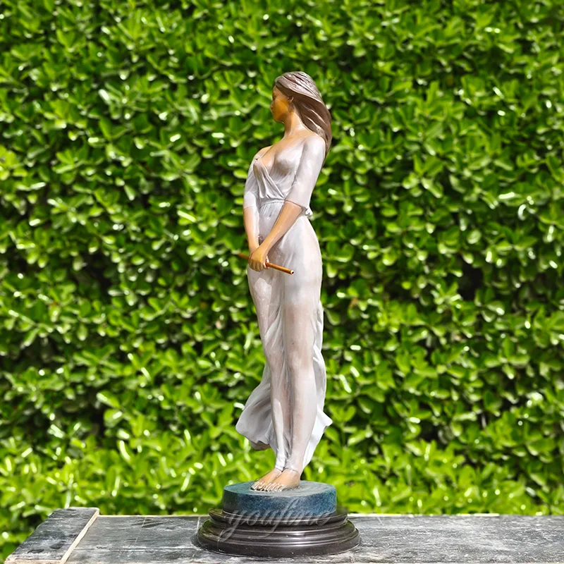 Imagem -06 - Estátua de Bronze Bonita para a Decoração Home Escultura Fêmea Sexy Grandes Ofícios Senhora Famosa Luo li Rong 70cm