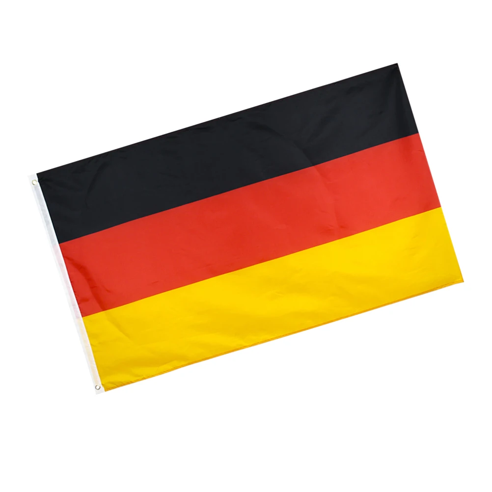 

German Flag Patriotic Cheering Banner Durable Polyester Party Parade Decoration Vivid Color Fade Resistant Hangable