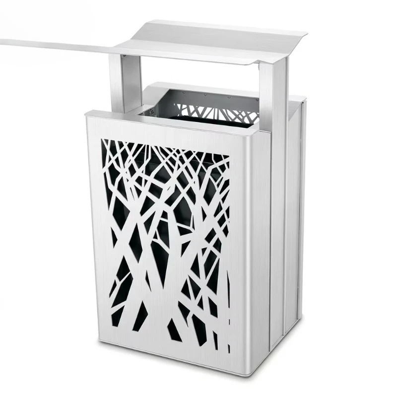 Outdoor Street/School/Office/Apartment Customizable Metal Trash Can Kitchen Accessories