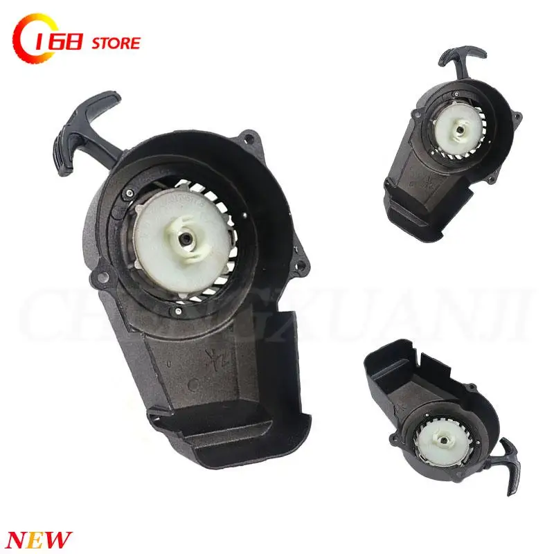 Aluminum Alloy Easy Pull Start Starter + Flywheel for  49cc Pocket Mini Moto Dirt Bike Crosser ATV Quad Minimoto