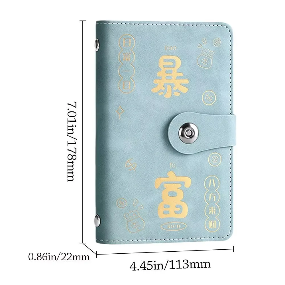 Fashion Large Capacity Saving Money Binder Portable Refillable Cash Savings Handbook Waterproof Budget Storage Book Office