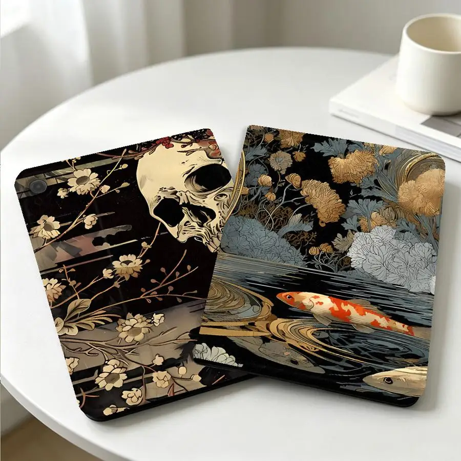 Cartoon Skull Case for Samsung Galaxy Tab S11 S10 Plus A11 S9 FE A9Plus A8 S9+ S10 Lite S10FE A7 Lite S7 S8+ With Pencil Holder