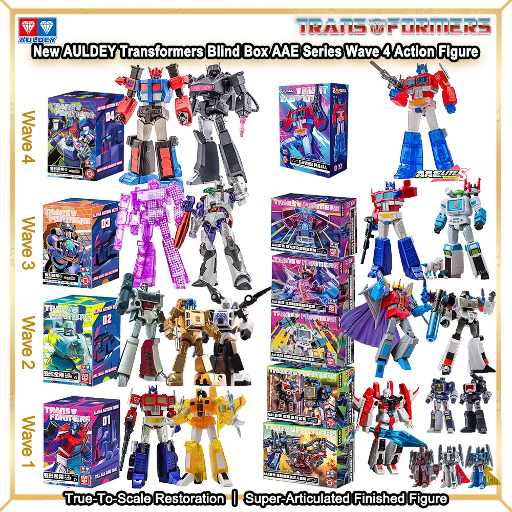 Neue Transparente Optimus Prime Spielzeuge AULEDY Transformers Blind Box Welle 1-4 Actionfigur Chase/Clear Megatron Sammlermodell Geschenke