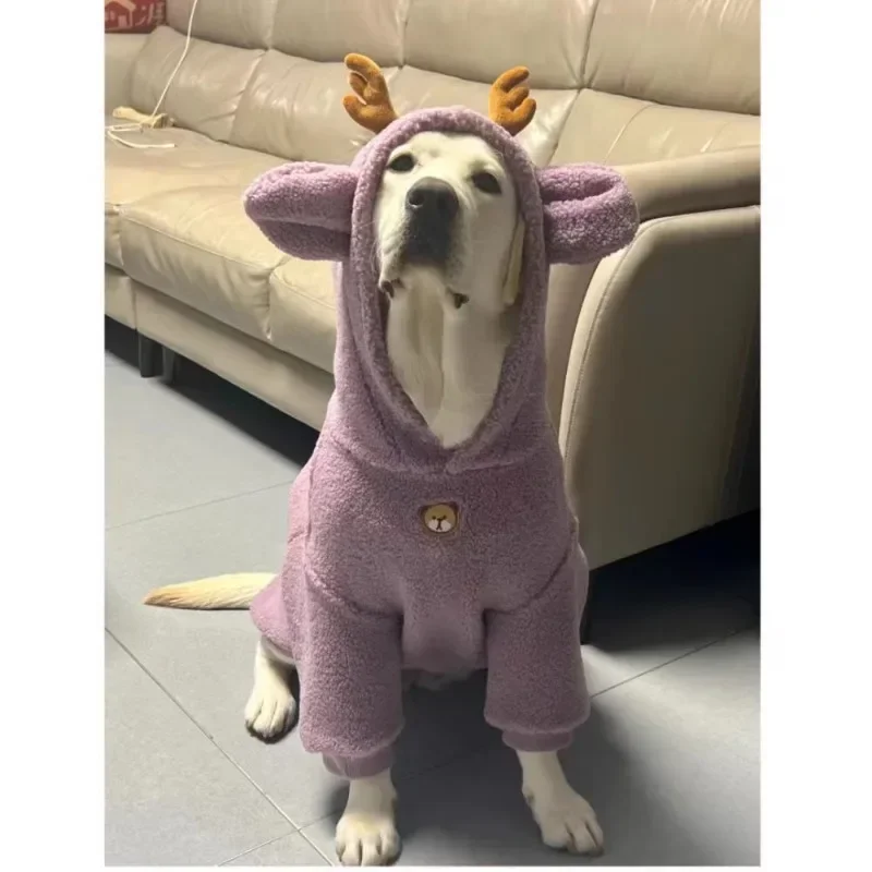 Pet Clothes Dog Labrador Clothing Coat Jacket Hoodie Sweater Clothes for Dogs Cotton Clothing for Dogs Sports Style Dog Clothes