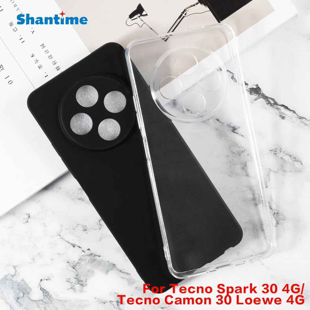 For Tecno Spark 30 4G Gel Pudding Silicone Phone Protective Back Shell For Tecno Camon 30 Loewe 4G Soft TPU Case