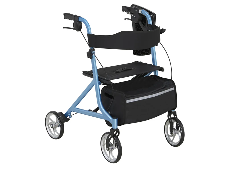 Economical forearm aricarar multifunctional foldable walker with padded PVC seat and shopping basket