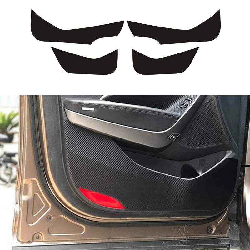 Car Styling Side Door Inner Decal Anti-Kick Protective Carbon Fiber Flim Stickers For Hyundai Santa Fe 2013-2018 Ix45