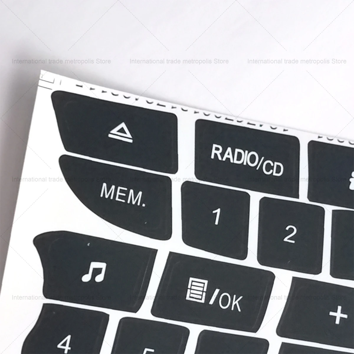 For Renault Clio/Megane 2009-2011 Radio Audio Button Repair Decals Anti-Fade Control Restoration Stickers Durable Fix Kit