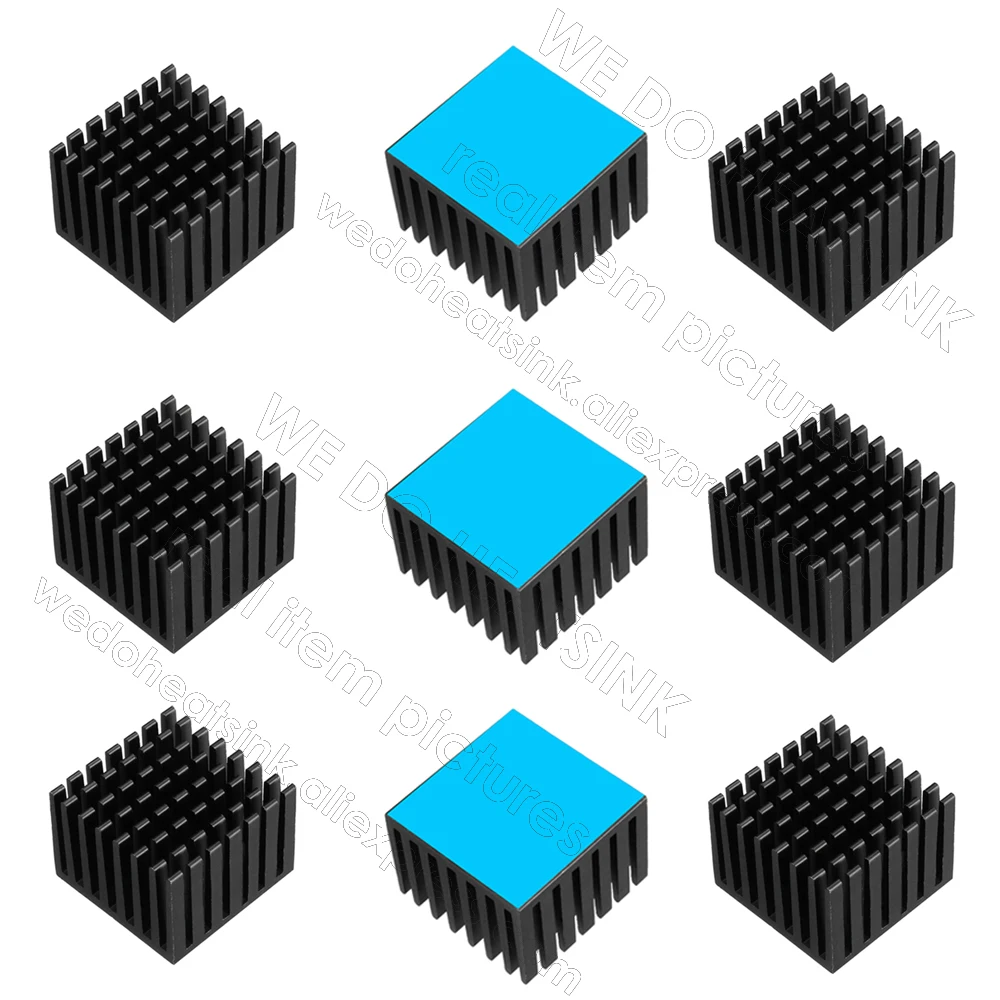 WE DO HEATSINK 28x28x20mm Without or With Thermal Pad Black Anodized Aluminum CPU / IC / AMD Cooling Cooler Heatsink