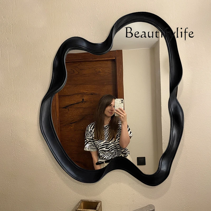 

European special-shaped makeup mirror desktop wall-mounted vanity mirror French bathroom bathroom miroir salle de bain