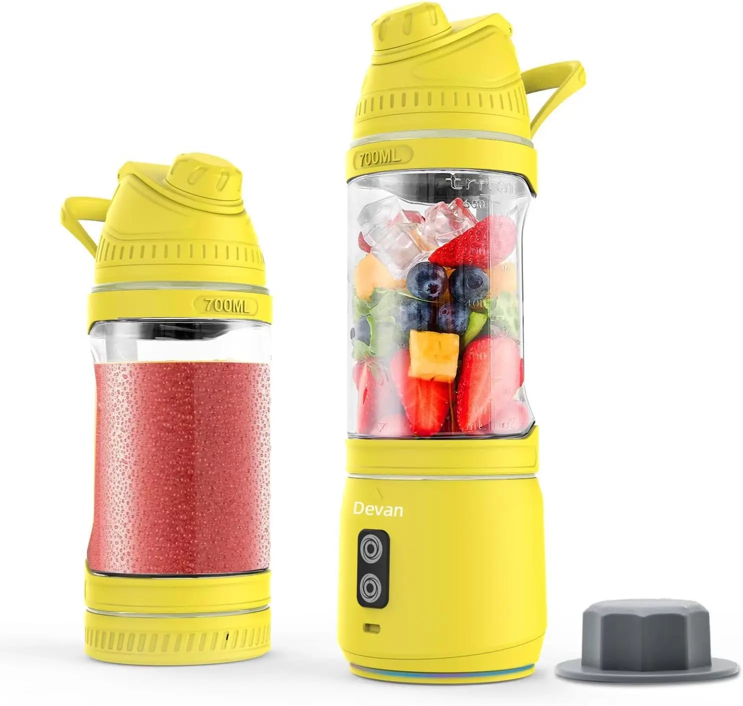 

Portable Blender For Smoothies And Shakes, Anti-Jamming, 24Oz Usb-C Rechargeable, Bpa-Free, Electric Protein Shaker Bottle With