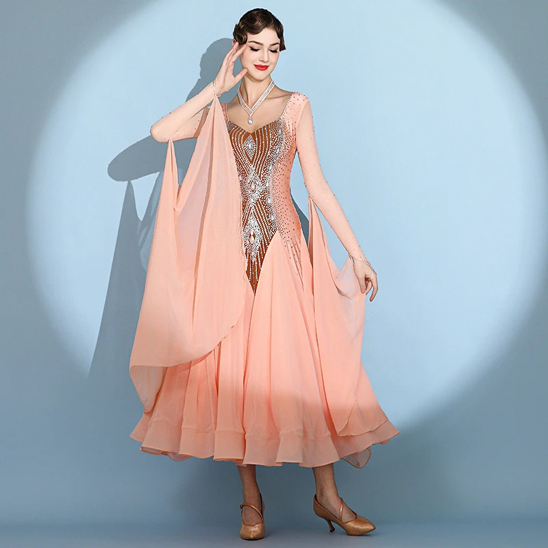 

ODBD1274 Лидер продаж, высококачественная одежда для выступлений, женское платье для бальных соревнований