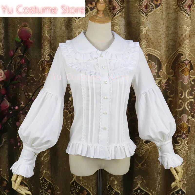 

Yu Costume StoreVintage Long Bishop Sleeve Shirt Peter Pan Collar Lolita Blouse