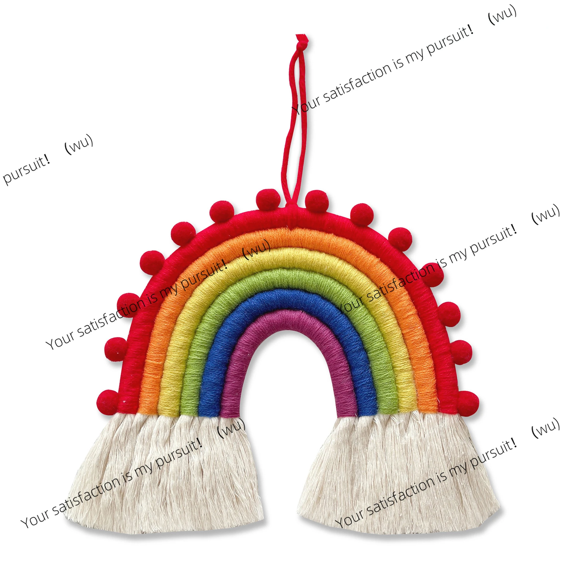 Handmade Woven Rainbow Tassel Pendant Bedroom Living Room Decoration Children's Room Wall Decoration