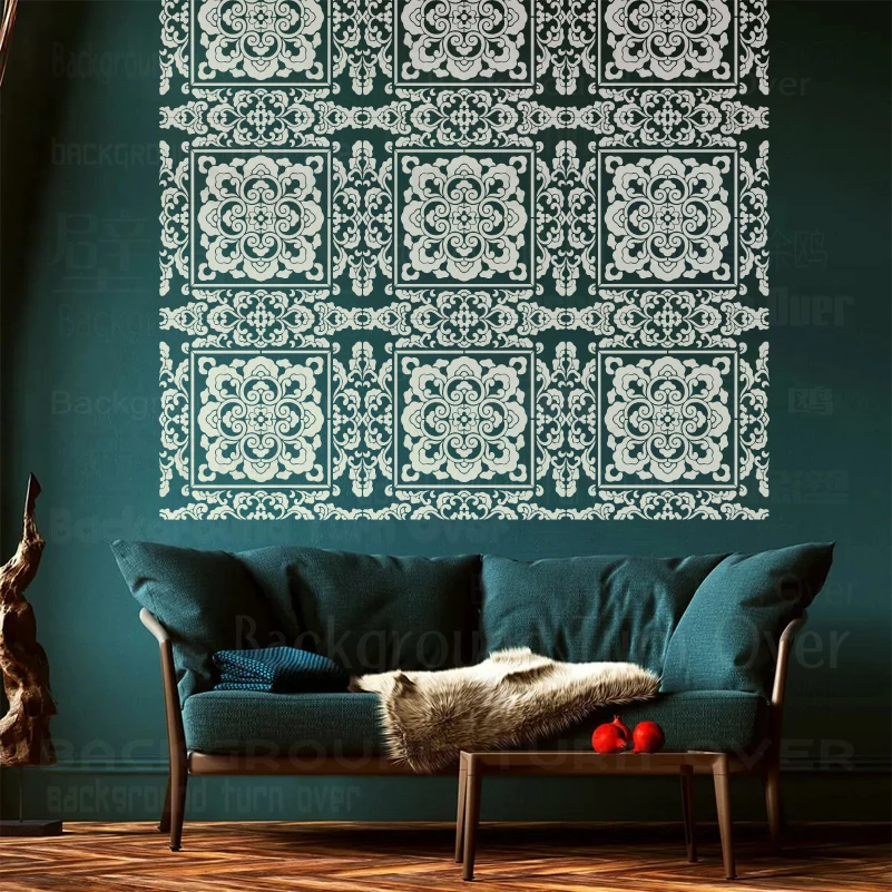 40cm - 80cm Stencil Wall Decor Decorative Template Furniture Makers Drawing Chinese Traditional Oriental Asian Retro S461