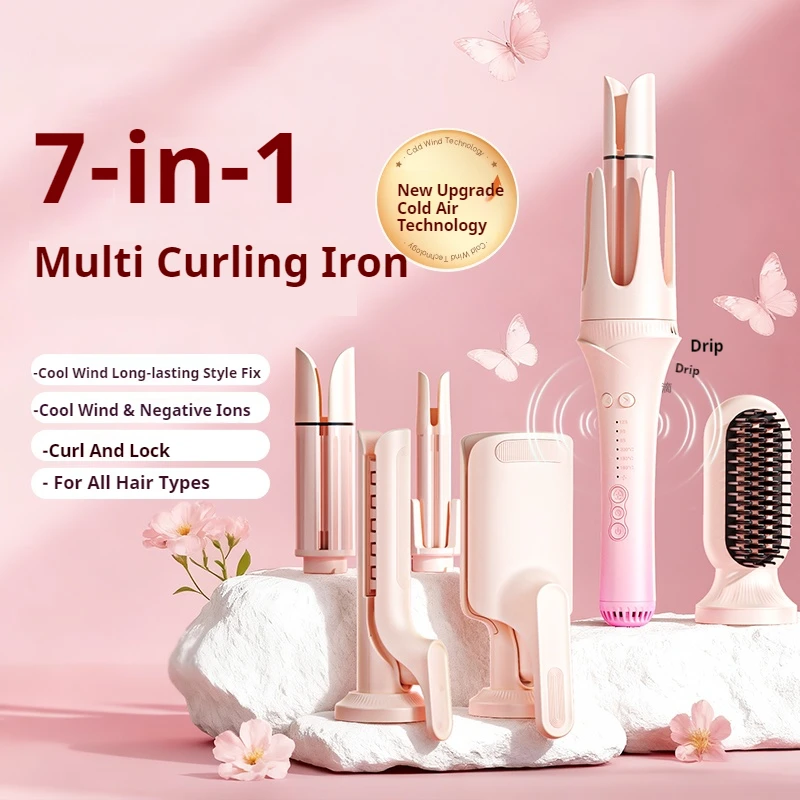 

Multi-functional Automatic Curling Iron Rotating Hair Curler Cold Air Setting Ceramic Coating hair style For Women Girls Gift