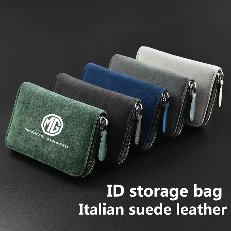 

Car Suede Leather Portable storage box driver's license ID d storage bag For MG Morris Garage TF ZR ZS GS GT HS MG3 MG5 MG6 MG7