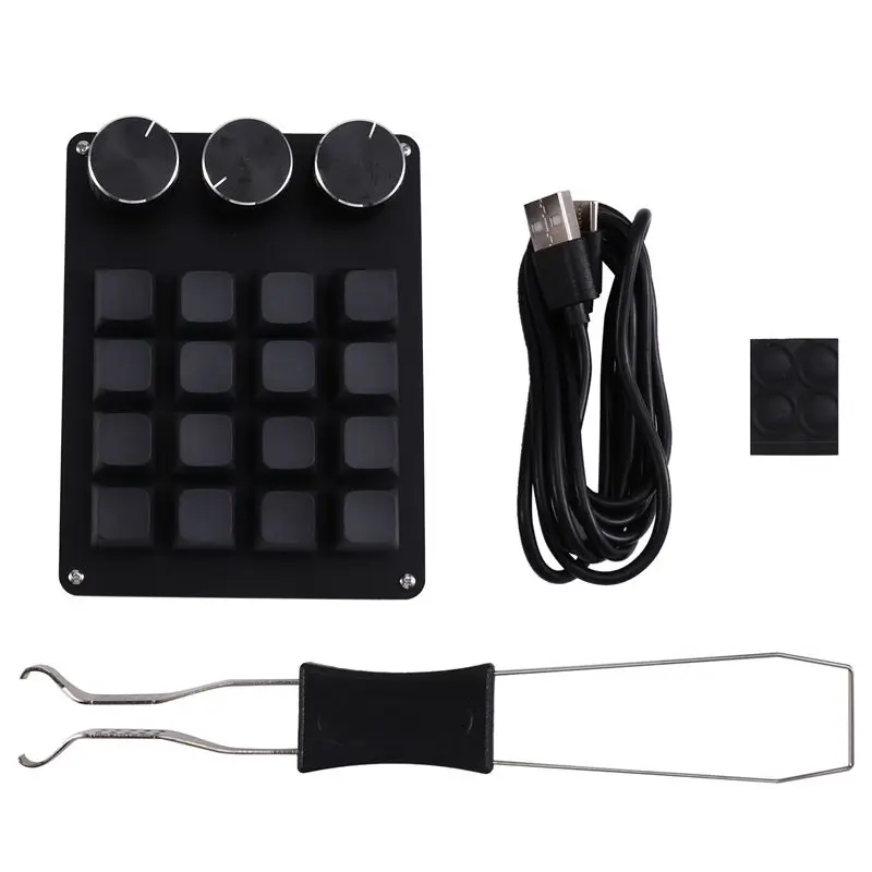 

Трехклавишная 16-клавишная, 4-рядная игровая клавиатура с ярлыком и зажимом для дизайна громкости, макропрограммируемая механическая клавиатура