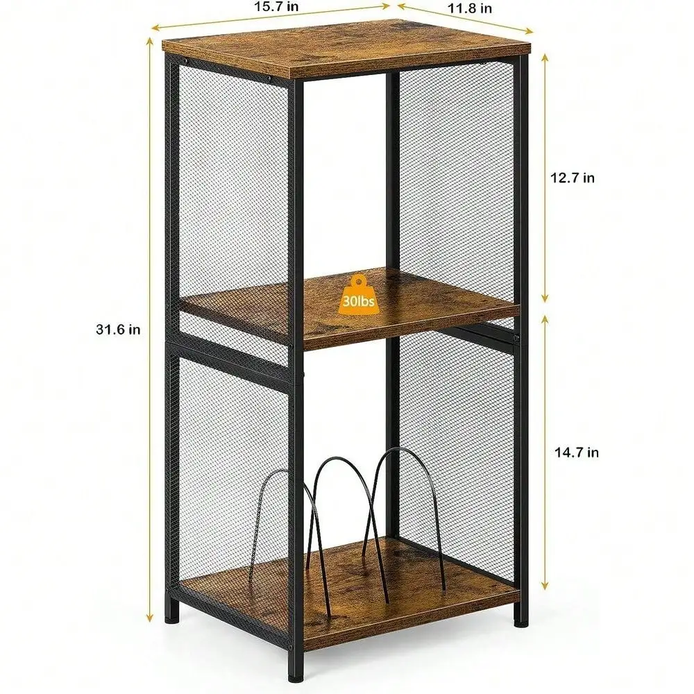 3 Tier Side Table Record Player Stand Table With Vinyl Storage Hold 170 Albums