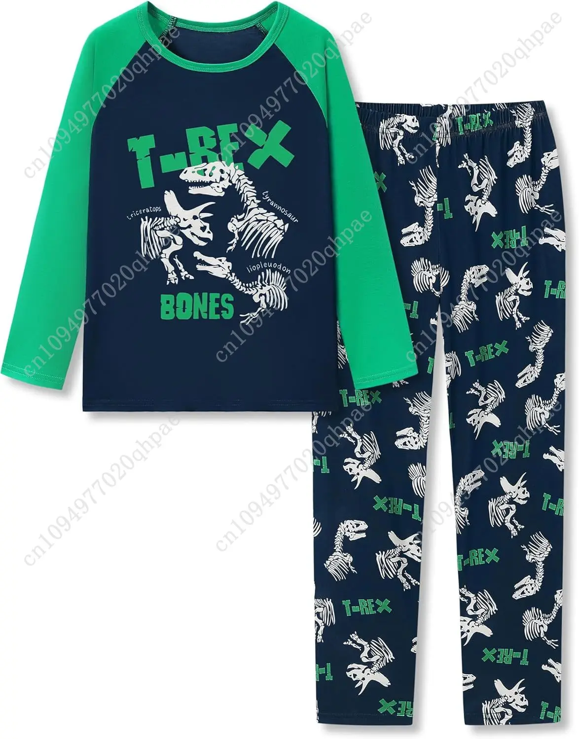 Topgal الأولاد 2 قطعة منامة ألعاب النينجا دراجة نارية كرات تحت عنوان الاطفال مريح كم طويل السراويل ملابس خاصة PJS حجم 6-18