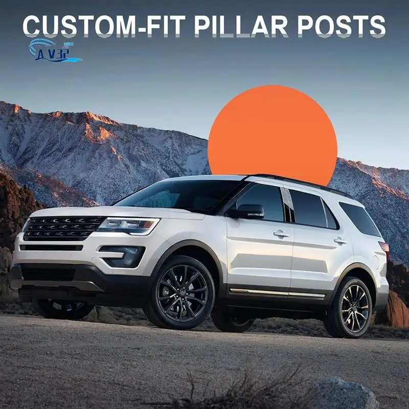 

AV32-Car Window Moldings For Ford Explorer 2011-2019 Anti Scratch Stickers Accessories ,Glossy Black