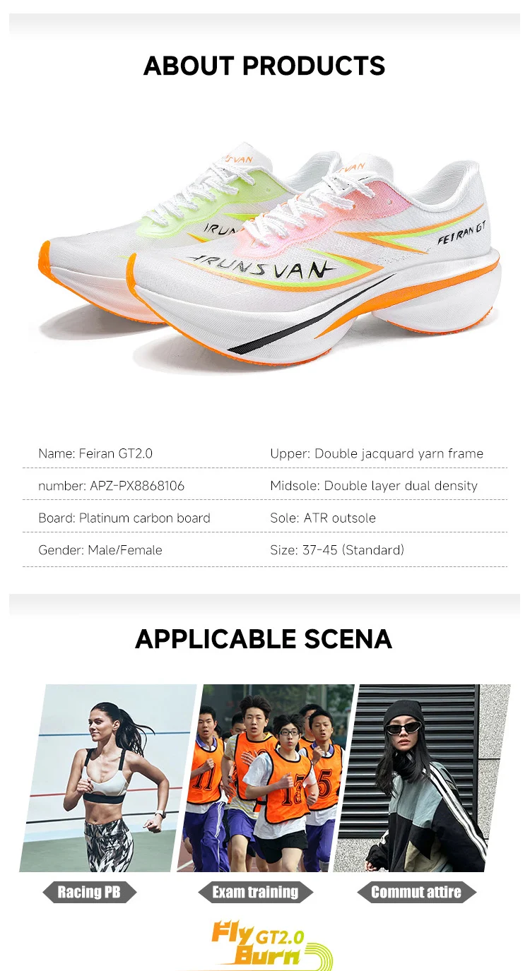 IRUNSVAN Professionelle Marathon-Carbonplatte für Herren, dämpfende Stoßdämpfung, atmungsaktiv, leicht, Laufschuh 106 – Detail 22