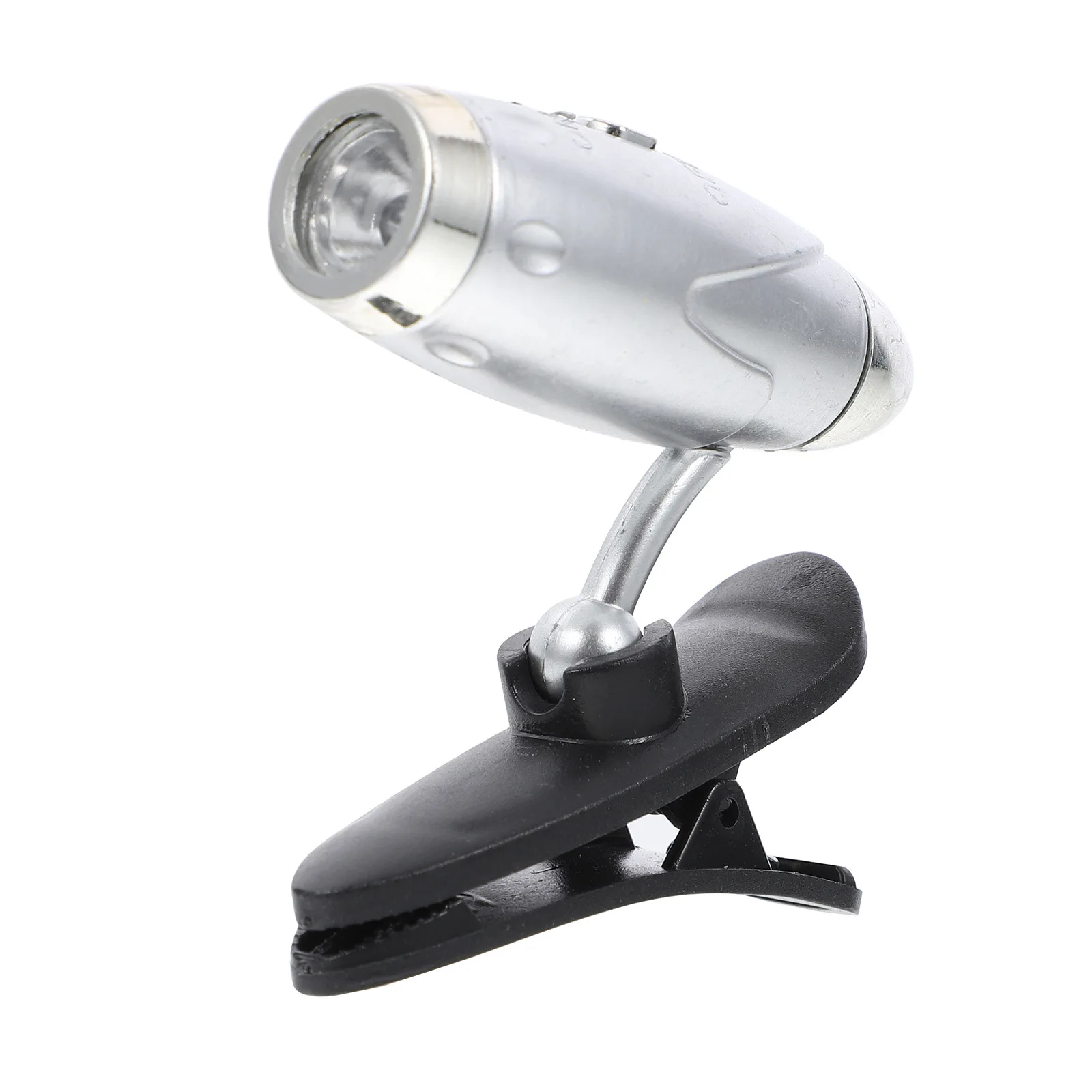 Adjustable LED Book Light Clip on Mini Lamp Silver for Reading in Bed Lightweight Easy Storage LED Light Book Lamp Reading