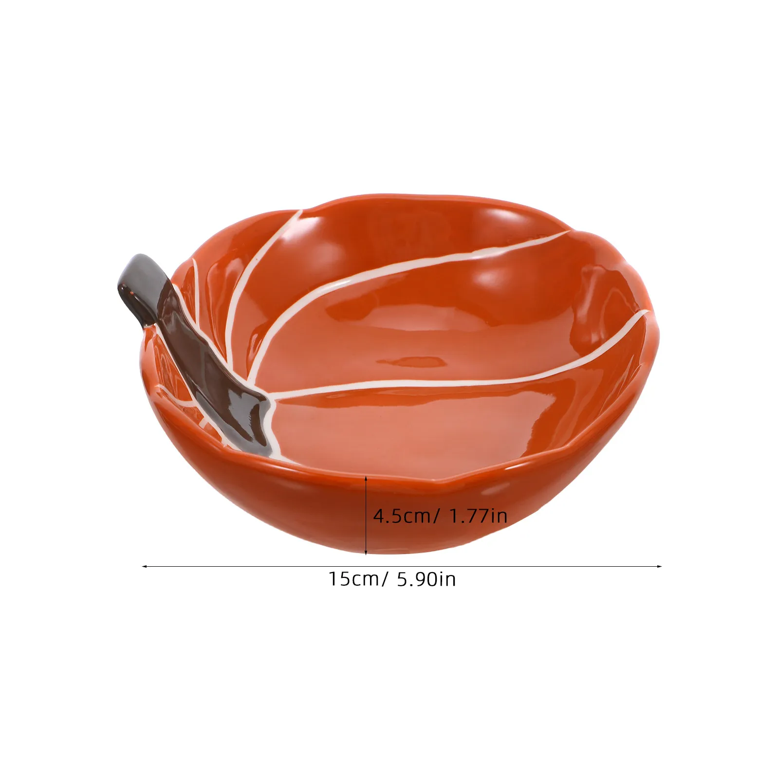 1Pcs Exquisite Pumpkin Design Ceramic Plate Versatile Food Plate for Breakfast Dessert Decoration Photo Prop Housewarming Gift